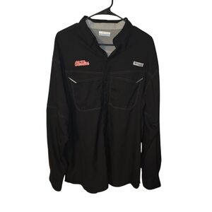 Columbia Ole Miss Button Down‎ Shirt-Mens-Large-Black